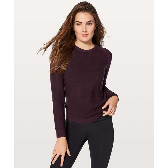 Lululemon Simply Wool Sweater Black Cherry Sz XS - Picture 1 of 10